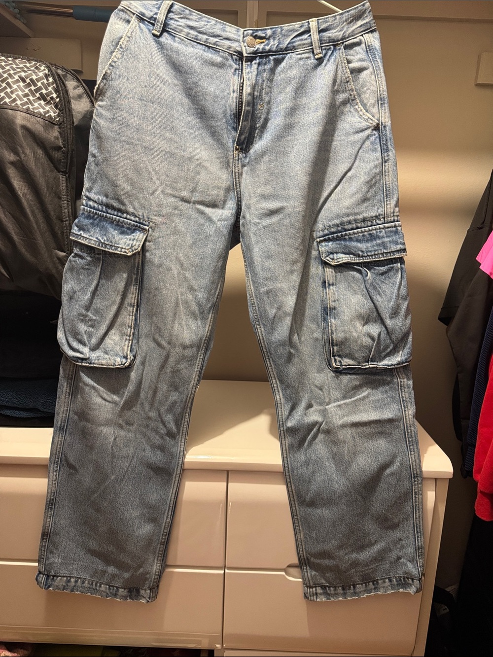 Zara Light Blue Men's Cargo Jeans
